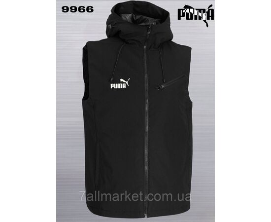 Фотография Жилетка демисезонная мужская Пума с капюшоном размеры 46-54 (2цв)  "REMAIN" купить недорого от прямого поставщика, изображение 2