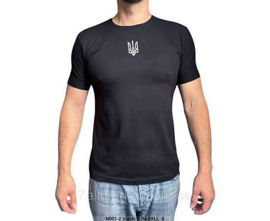 Фотография Футболка мужская патриотическая с Тризубом  р.M-3XL (4цв) "MODY" недорого оптом от прямого поставщика, изображение 3