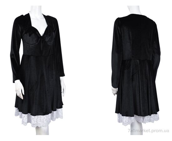 Сукня жіноча Весна/осінь 233 black (2 шт. р.сітка50/52-54/56) "Adam&Eva" недорого оптом від прямого постачальника, зображення 3