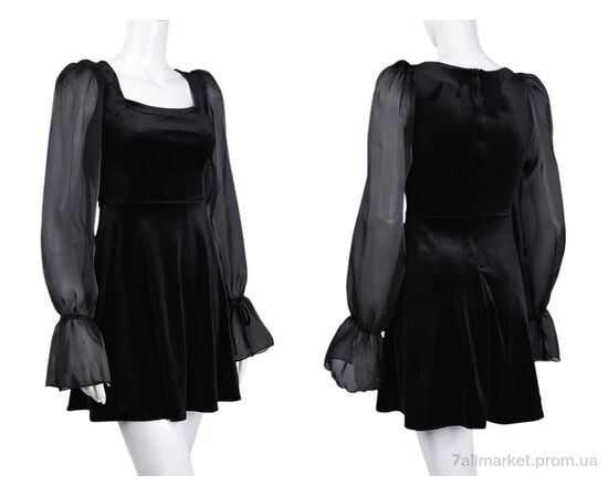 Сукня жіноча Весна/осінь 232 black (3 шт. р.сітка42-46) "Adam&Eva" недорого оптом від прямого постачальника, зображення 3