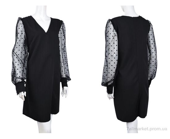 Фотография Платье женское Весна/осень 234 black (3 шт. р.сетка 50/52-58/60) "Adam&Eva" недорого оптом от прямого поставщика, изображение 3