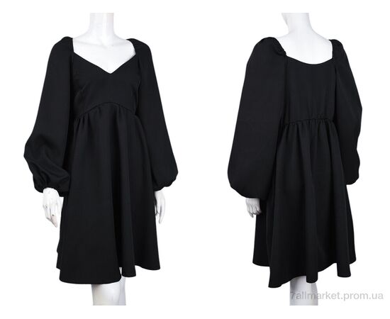 Фотография Платье женское Весна/осень 219 black (3 шт. р.сетка 46/48-58/60) "Adam&Eva" недорого оптом от прямого поставщика, изображение 3