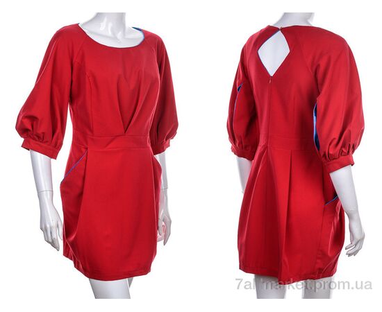 Сукня жіноча Весна/осінь 758 red (3 шт. р.сітка34-38) "Vande Grouff" недорого оптом від прямого постачальника, зображення 3