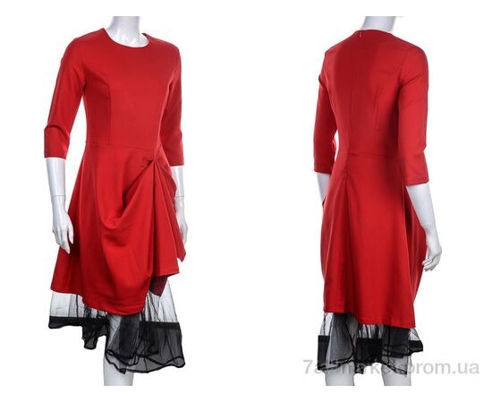Сукня жіноча Весна/осінь 834 red (3 шт. р.сітка34-38) "Vande Grouff" недорого оптом від прямого постачальника, зображення 3