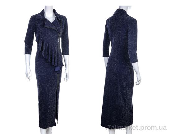 Фотография Платье женское Весна/осень 965 navy (2 шт. р.сетка 36-40) "Vande Grouff" недорого оптом от прямого поставщика, изображение 3