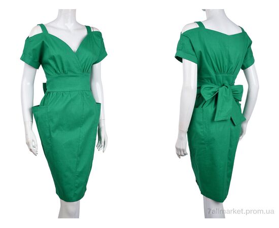Фотография Платье женское Лето 1030 зелений (3 шт. р.сетка 36-40) "Vande Grouff" недорого оптом от прямого поставщика, изображение 3