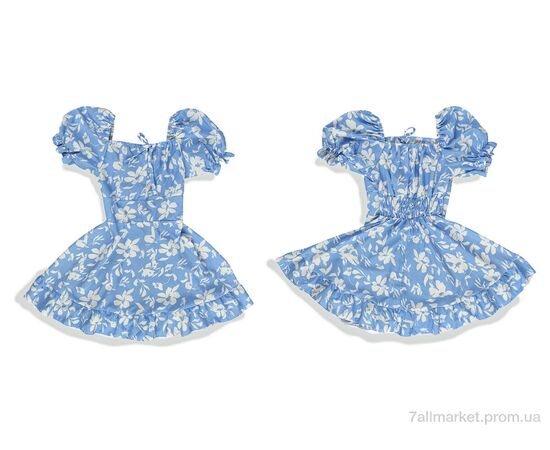 Фотография Платье детское Лето 001-1 blue (4 шт. р.сетка 140-158) "Steysi" недорого оптом от прямого поставщика, изображение 3