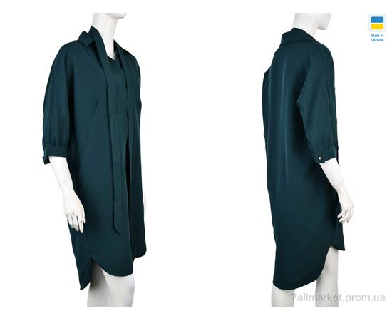 Фотография Платье женское Весна/осень 753 зелений (2 шт. р.сетка 38-40) "Vande Grouff" недорого оптом от прямого поставщика, изображение 3