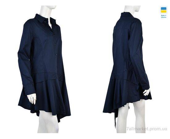 Фотография Платье женское Весна/осень 971 синій (2 шт. р.сетка 34-38) "Vande Grouff" недорого оптом от прямого поставщика, изображение 3