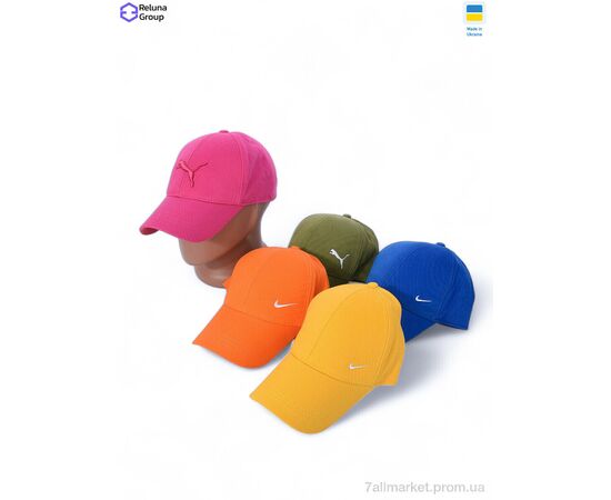 Кепка унісекс Літо PL001-6 mix (5 шт. р.сіткаOne size) "Reluna Group" недорого оптом від прямого постачальника, зображення 2