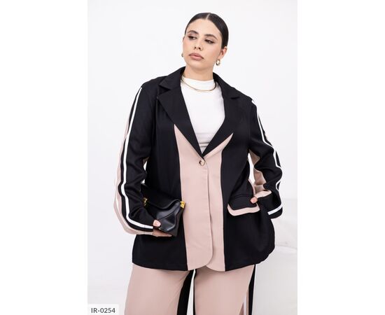 Стильний брючний костюм із костюмної тканини р.48-50;52-54;56-58;60-62 "BELUZA" купити недорого від прямого постачальника, зображення 5