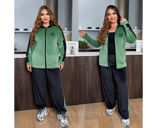 Костюм жіночий спортивний велюровий (46-60) "LADA" недорогий від прямого постачальника, зображення 2