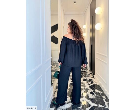 Костюм жіночий зі штанами великі розміри р.50-52;54-56;58-60;56-58 (4кол.) "VIKA" купити недорого від прямого постачальника, зображення 6