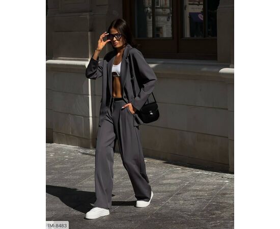 Костюм двійка жіночий піджак та штани р.S-M;M-L "ANNVER" купити недорого від прямого постачальника, зображення 3