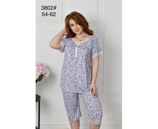 Піжама жіноча молодіжна р-ри 54-62 (2кл)"FLOWER" купити недорого від прямого постачальника, зображення 2