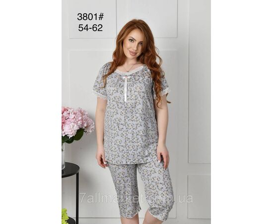 Піжама жіноча молодіжна р-ри 54-62 (3кл)"FLOWER" купити недорого від прямого постачальника, зображення 3