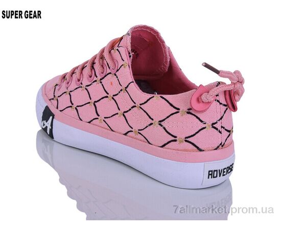 Фотография Кеды женские стильные Весна/осень 035YD pink (12 пар р.35-39) "Super Gear" недорого оптом от прямого поставщика, изображение 2