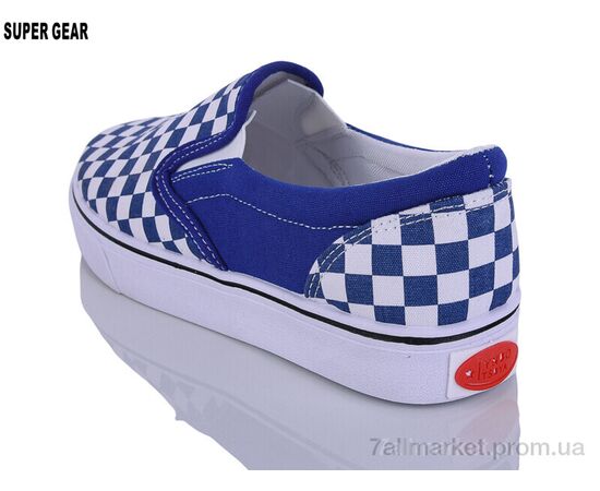 Фотография Слипоны женские тканевые Весна/осень 002F blue (12 пар р.35-40) "Super Gear" недорого оптом от прямого поставщика, изображение 2