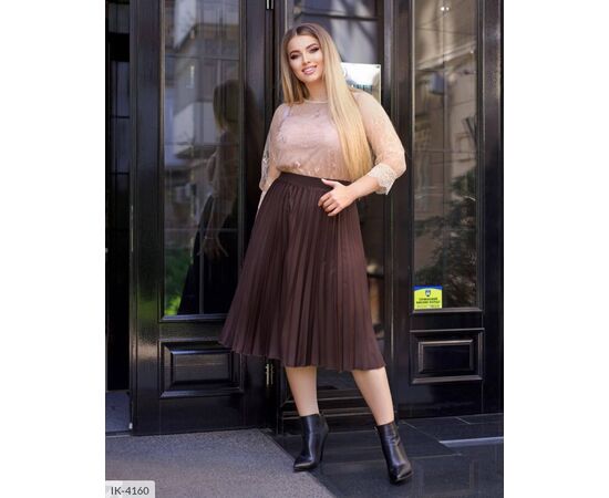 Фотография Юбка женская БАТАЛ р.46-48;50-52;54-56 (3цв) "LANA" купить недорого от прямого поставщика, изображение 9