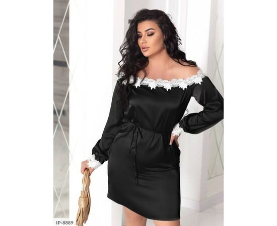 Фотография Роскошное платье из ткани шелк армани в сочетании с итальянским кружевом р.48-50;52-54 "LANA" купить недорого от прямого поставщика, изображение 11