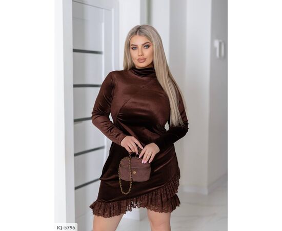 Жіноча оксамитова сукня р.48-50;52-54 "LANA" купити недорого від прямого постачальника, зображення 3