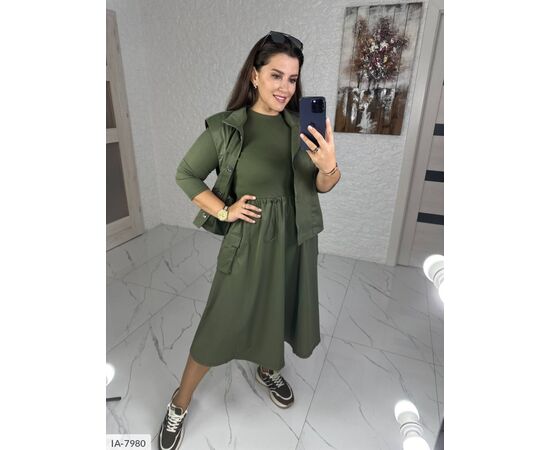 Фотография Комплект (жилет + платье ) р.42-44;46-48 (5цв) "VLADA" купить недорого от прямого поставщика, изображение 7