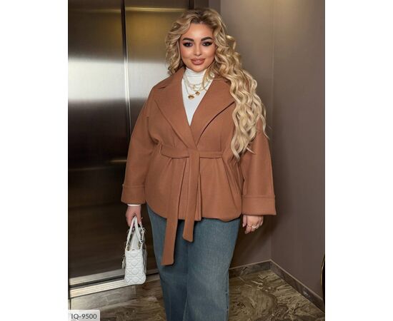 Женское кашемировое пальто БАТАЛ р.48-50;52-54;56-58 (3цв) "VLADA" купить недорого от прямого поставщика, зображення 4