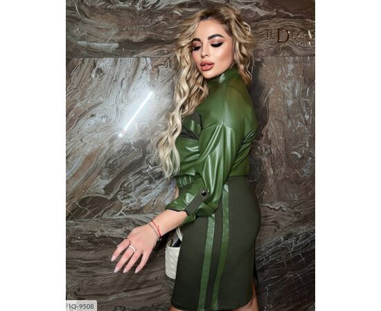 Фотография Женский юбочный костюм большие размеры р.46-48;50-52;54-56;58-60;62-64 (3цв) "VLADA" купить недорого от прямого поставщика, изображение 6