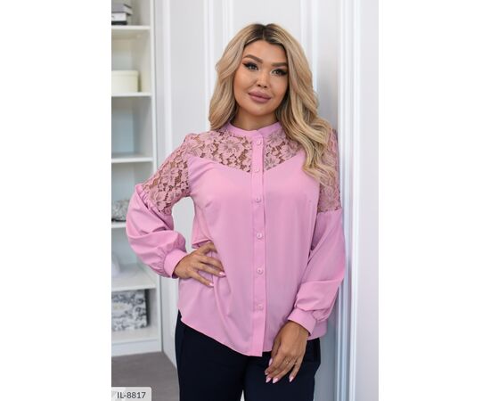 Жіноча стильна блузка софт р.48-50;52-54;56-58;60-62 (4кол.) "BELUZA" купити недорого від прямого постачальника, зображення 5