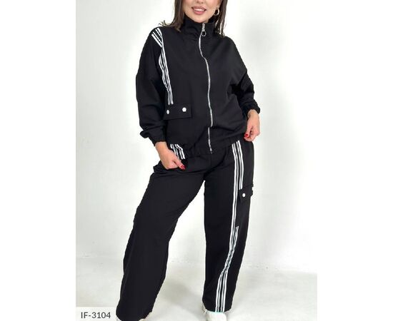 Жіночий костюм кофта з брюками на різанику великі розміри р.46-48;50-52;54-56;58-60;62-64 (4кол.) "VLADA" купити недорого від прямого постачальника, зображення 4