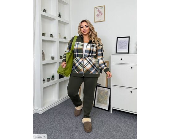 Жіночий костюм кофта з брюками на різанику великі розміри р.46-48;50-52;54-56;58-60;62-64 (4кол.) "VLADA" купити недорого від прямого постачальника, зображення 10