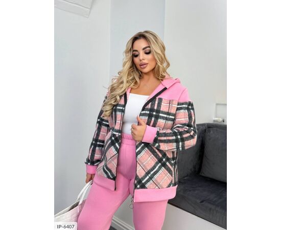 Жіночий костюм кофта з брюками на різанику великі розміри р.46-48;50-52;54-56;58-60;62-64 (4кол.) "VLADA" купити недорого від прямого постачальника, зображення 6