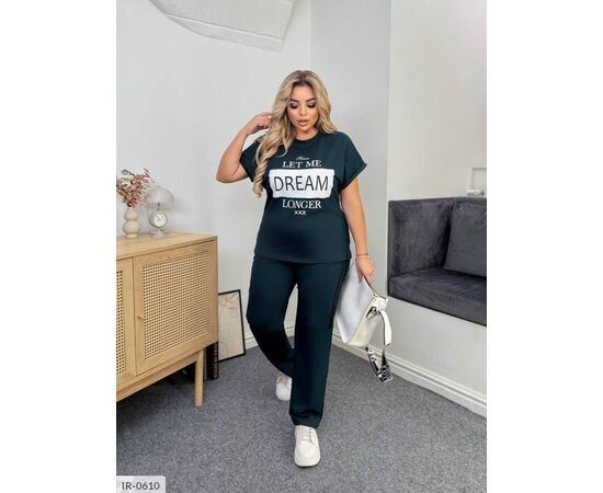 Жіночий костюм кофта з брюками на різанику великі розміри р.46-48;50-52;54-56;58-60;62-64 "VLADA" купити недорого від прямого постачальника, зображення 4