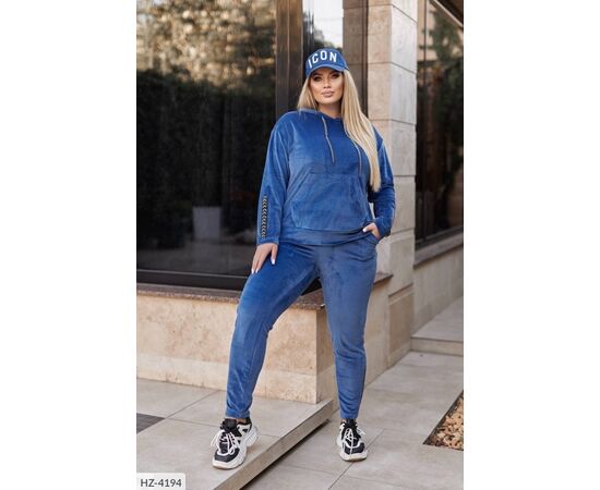 Жіночий прогулянковий костюм зі штанами великі розміри р.50-52;54-56;58-60;62-64 (5кол.) "LETTI" купити недорого від прямого постачальника, зображення 7