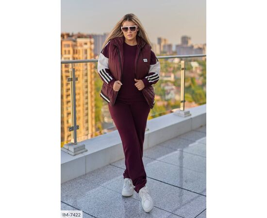 Жіночий прогулянковий костюм зі штанами великі розміри р.50-52;54-56;58-60;62-64 "LETTI" купити недорого від прямого постачальника, зображення 5