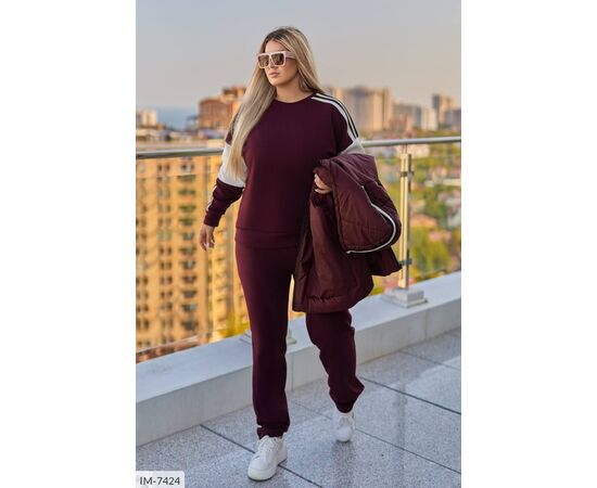 Жіночий прогулянковий костюм зі штанами великі розміри р.50-52;54-56;58-60;62-64 "LETTI" купити недорого від прямого постачальника, зображення 7