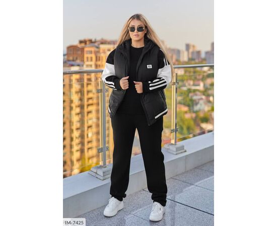 Жіночий прогулянковий костюм зі штанами великі розміри р.50-52;54-56;58-60;62-64 "LETTI" купити недорого від прямого постачальника, зображення 9