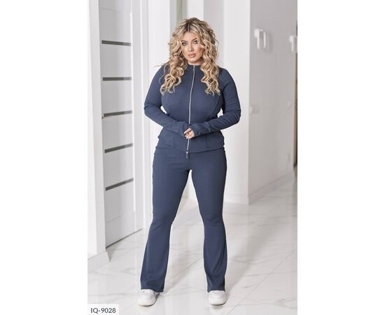 Жіночий костюм кофта з брюками на різанику великі розміри р.50-52;54-56;58-60;62-64 "LETTI" купити недорого від прямого постачальника, зображення 9