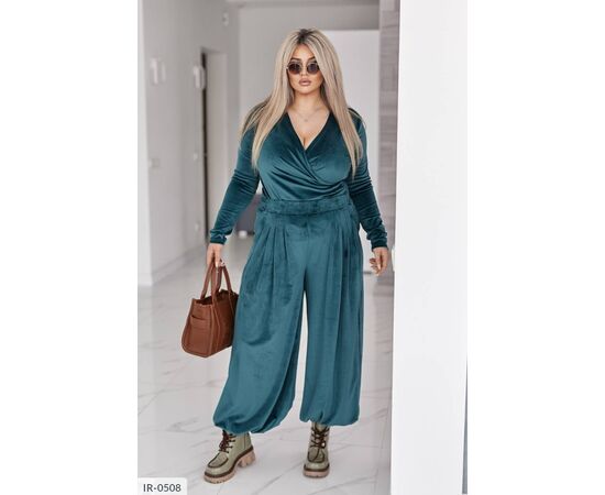 Костюм жіночий зі штанами великі розміри р.46-48;50-52;54-56;58-60;62-64 (5кол.) "LETTI" купити недорого від прямого постачальника, зображення 13