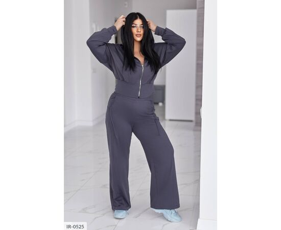 Жіночий костюм кофта з брюками на різанику великі розміри р.50-52;54-56;58-60;62-64 "LETTI" купити недорого від прямого постачальника, зображення 6