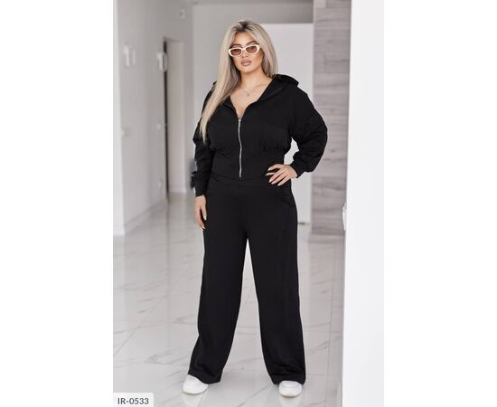 Жіночий костюм кофта з брюками на різанику великі розміри р.50-52;54-56;58-60;62-64 "LETTI" купити недорого від прямого постачальника, зображення 14