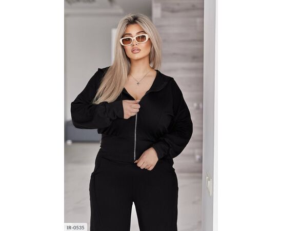 Жіночий костюм кофта з брюками на різанику великі розміри р.50-52;54-56;58-60;62-64 "LETTI" купити недорого від прямого постачальника, зображення 16