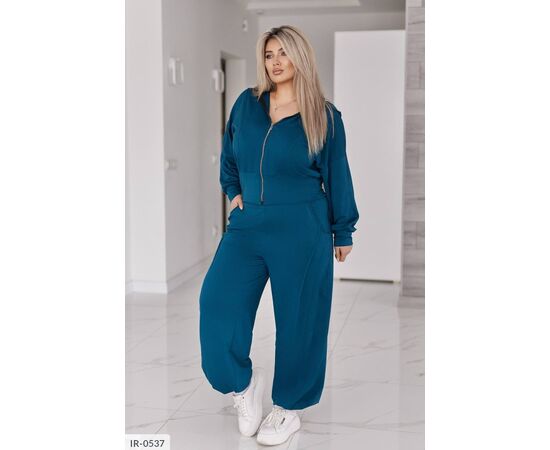 Жіночий костюм кофта з брюками на різанику великі розміри р.50-52;54-56;58-60;62-64 "LETTI" купити недорого від прямого постачальника, зображення 18