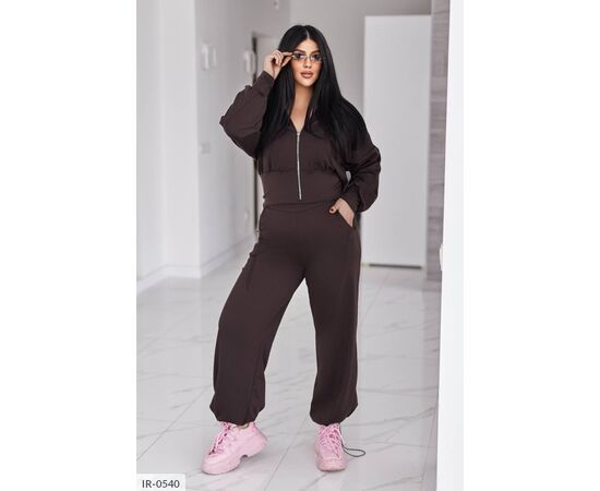 Жіночий костюм кофта з брюками на різанику великі розміри р.50-52;54-56;58-60;62-64 "LETTI" купити недорого від прямого постачальника, зображення 21