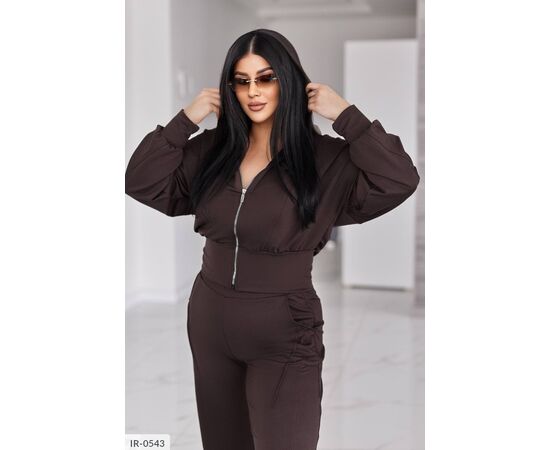 Жіночий костюм кофта з брюками на різанику великі розміри р.50-52;54-56;58-60;62-64 "LETTI" купити недорого від прямого постачальника, зображення 24