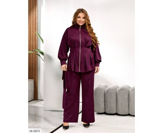 Жіночий костюм двійка (брюки+блузка) р.50-52;54-56;58-60;62-64 "LETTI" купити недорого від прямого постачальника, зображення 29