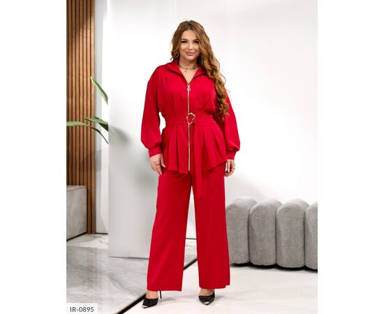 Жіночий костюм двійка (брюки+блузка) р.50-52;54-56;58-60;62-64 "LETTI" купити недорого від прямого постачальника, зображення 8