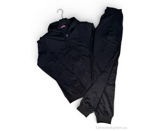 Фотография Спортивный костюм мужской Весна/осень 02Pu чорний (4 шт. р.сетка M-2XL) "Sport style" недорого оптом от прямого поставщика, изображение 2