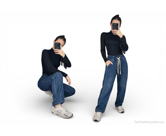 Джинси жіночі Весна/осінь 072 т.синій (4 шт. р.сітка42-56) "SL KARAVAN" недорого оптом від прямого постачальника, зображення 2