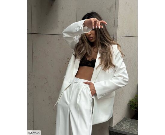 Костюм двійка жіночий піджак та штани р.S-M;M-L (3кол.) "ANNVER" купити недорого від прямого постачальника, зображення 6